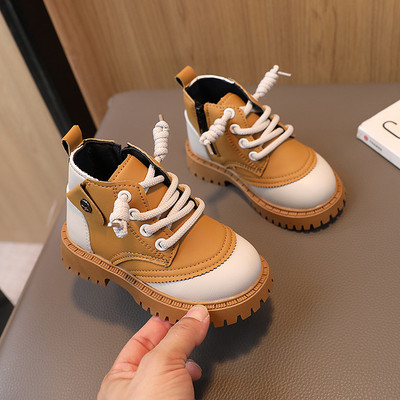 CUZULLAA Παιδικές Φθινοπωρινές Χειμερινές Μπότες 1-6 ετών Αγόρια Κορίτσια Λευκό Κίτρινο Καφέ Πολύχρωμες Μπότες Παιδικά Κοντά μποτάκια καθημερινά παπούτσια