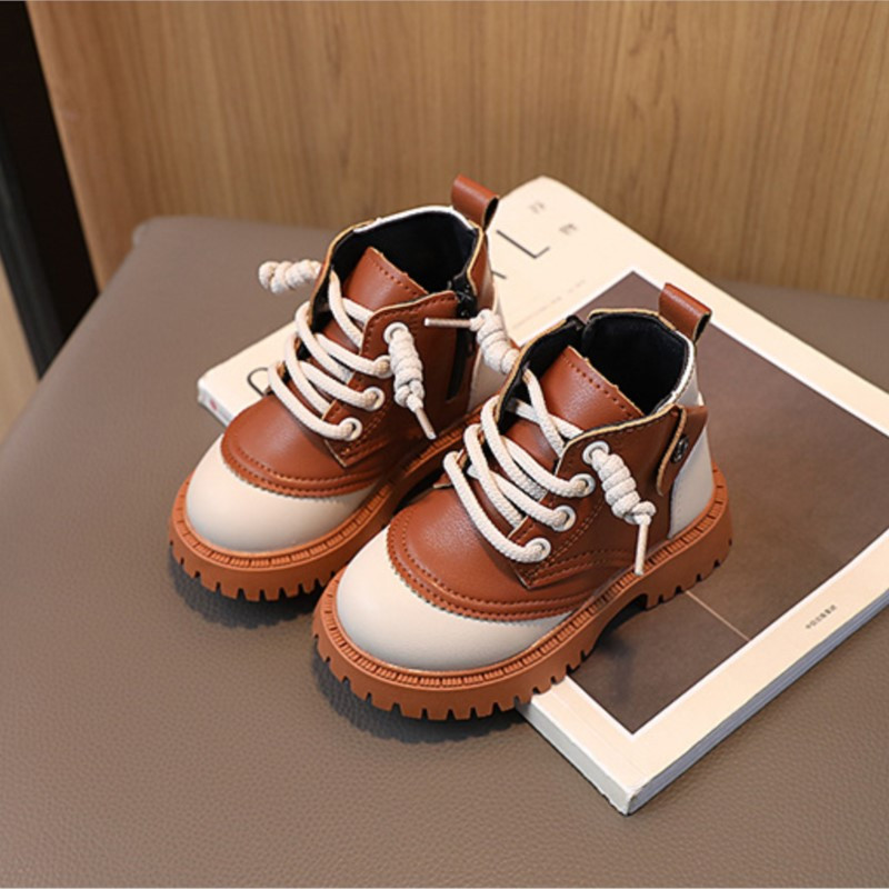 CUZULLAA Παιδικές Φθινοπωρινές Χειμερινές Μπότες 1-6 ετών Αγόρια Κορίτσια Λευκό Κίτρινο Καφέ Πολύχρωμες Μπότες Παιδικά Κοντά μποτάκια καθημερινά παπούτσια