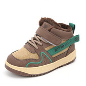 Παιδικές χειμερινές μπότες Παπούτσια 2023 Αγόρια Αθλητικά Παπούτσια Plus Βαμβακερά ζεστά για κορίτσια Casual παπούτσια σανίδας Δερμάτινα ψηλά παιδικά αθλητικά παπούτσια