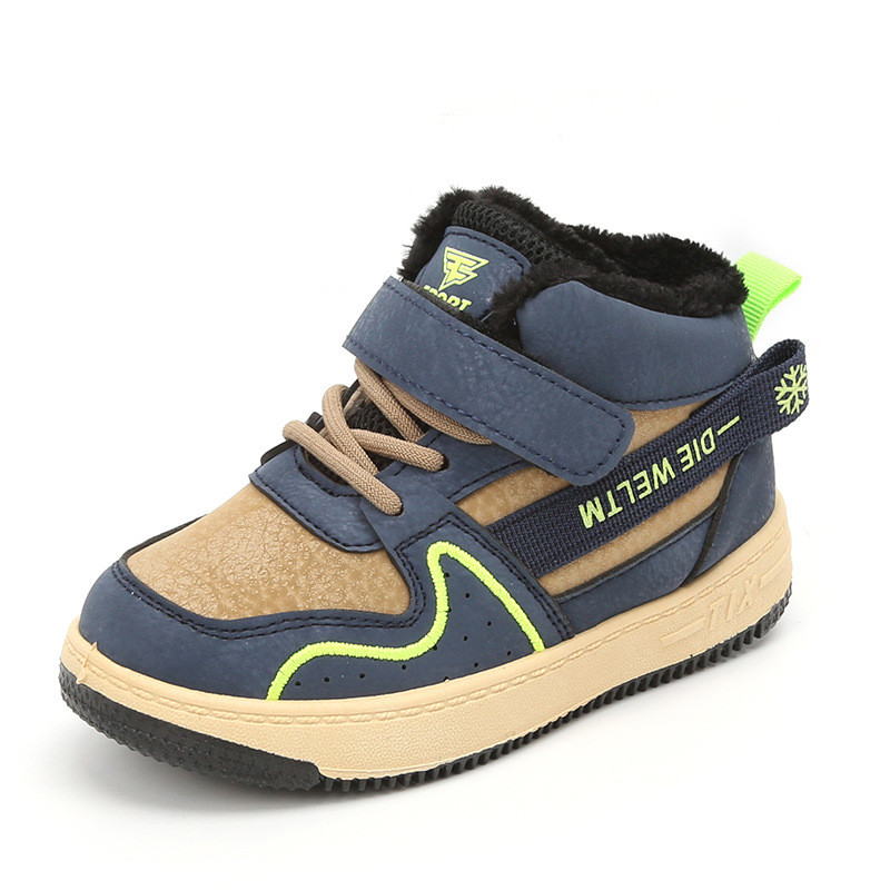 Παιδικές χειμερινές μπότες Παπούτσια 2023 Αγόρια Αθλητικά Παπούτσια Plus Βαμβακερά ζεστά για κορίτσια Casual παπούτσια σανίδας Δερμάτινα ψηλά παιδικά αθλητικά παπούτσια