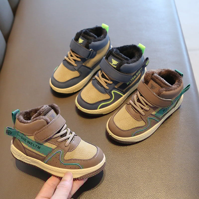 Παιδικές χειμερινές μπότες Παπούτσια 2023 Αγόρια Αθλητικά Παπούτσια Plus Βαμβακερά ζεστά για κορίτσια Casual παπούτσια σανίδας Δερμάτινα ψηλά παιδικά αθλητικά παπούτσια