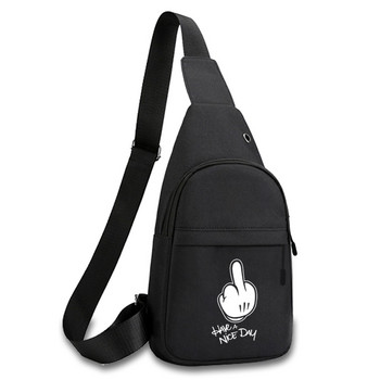 Ανδρική τσάντα στήθους Τηλέφωνο τσέπη σταυρωτό σώμα λαιμό στο πλάι ώμο Fanny Pack Μόδα Μικρή τσάντα Anime Εκτύπωση Εξωτερικών χιαστί τσάντες γυμναστικής