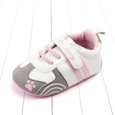 Νεογέννητο τύπωμα Heart Star Baby Sneaker PU Δερμάτινο μωρό αγόρια για κορίτσια First Walkers Μαλακή σόλα για βρέφη Παιδικά παπούτσια για 0-18 εκατ.