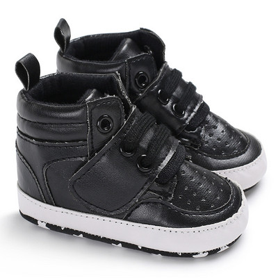 Νεογέννητο τύπωμα Heart Star Baby Sneaker PU Δερμάτινο μωρό αγόρια για κορίτσια First Walkers Μαλακή σόλα για βρέφη Παιδικά παπούτσια για 0-18 εκατ.