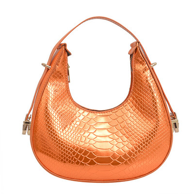 Genți de umăr cu model de aligator de modă pentru femei, geantă de subrat cu mâner mic, poșetă de lux din piele PU pentru femei, cu poșetă