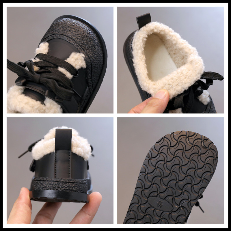Toamnă Iarnă Bebeluși Băieți Fete Pantofi ocazional Copii Cizme de pluș Confortabil anti-alunecos Pantofi ocazional pentru copii Cizme pentru sugari în aer liber