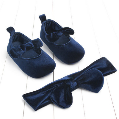 Νεογέννητα Βελούδινα Βρεφικά Παπούτσια Αντιολισθητική Μαλακή Σόλα Παπούτσια για μωρά Princess Bow Fashion First Walkers Casual παπούτσια Παπούτσια για μωρά