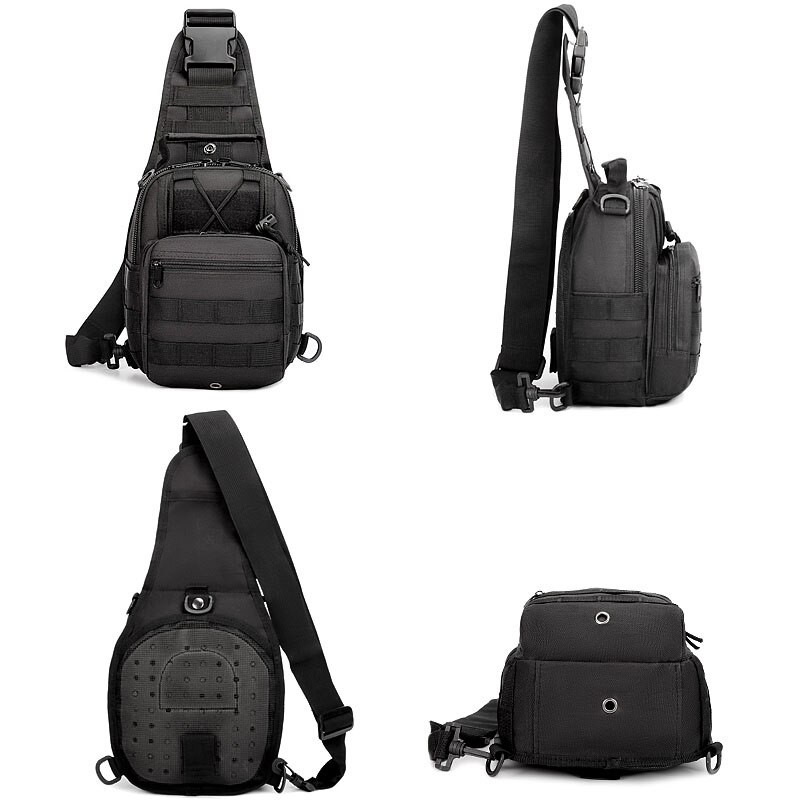 Tactical Military Chest Sling Bag Hiking Mole Multifunction 600D Oxford Camouflage Άνετη ανθεκτική μόδα σε εξωτερικούς χώρους