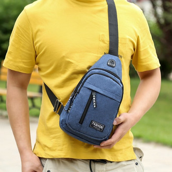 Ανδρική μοντέρνα επαγγελματική τσάντα στήθους, καθημερινά ακουστικά, τσάντα χιαστί, πολυλειτουργική τσάντα ώμου εξωτερικού χώρου