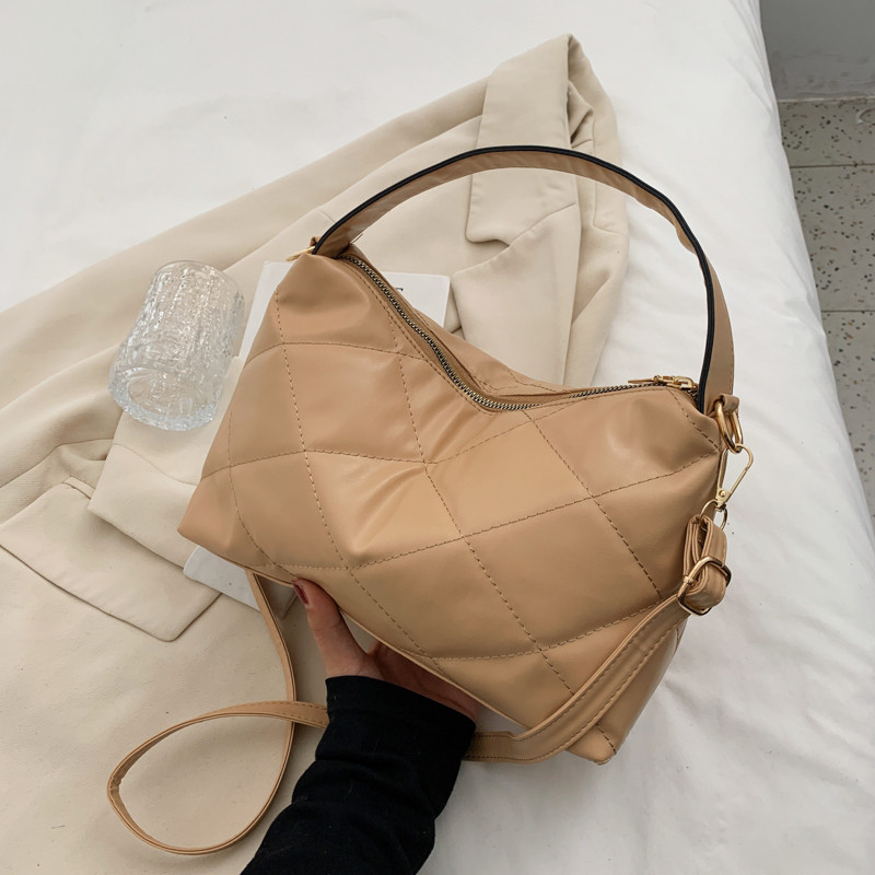 Dámska kabelka z umelej kože, dámska dizajnérska crossbody taška, mäkká jednofarebná luxusná dizajnová kabelka cez rameno