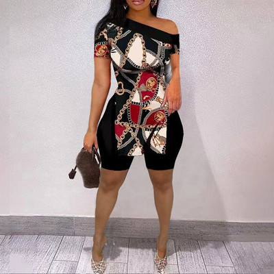 Κομψό γυναικείο κοστούμι παντελόνι με λοξό γιακά, Κομψό γυναικείο εμπριμέ μακρυμάνικο κοστούμι παντελόνι Γυναικείο Streetwear Vintage σετ δύο τεμαχίων