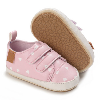 Бебешки обувки Бебешки момчета Момичета Ежедневни PU обувки Маратонки Мека подметка Противохлъзгащи се дишащи новородени Първи проходилки Обувки за бебешко креватче 2023