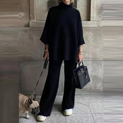 Ανοιξιάτικο Casual Γυναικείο Χαλαρό Σετ Δύο Τεμάχια Εκτύπωση Μακρύ Παντελόνι Φόρμα ασορτί Κοστούμι Παντελόνι Φαρδύ Γυναικείο Κοστούμι Παντελόνι Νέο