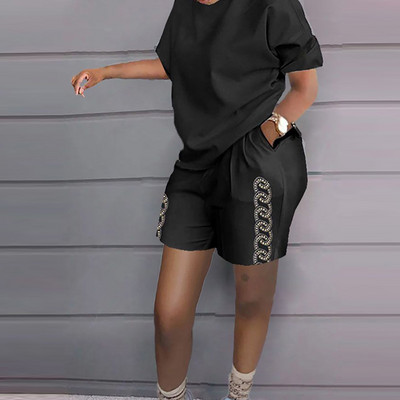 Dámska jarná jesenná dvojdielna súprava s voľnými nohavicami, ležérnym dámskym topom s dlhým rukávom a nohavicami