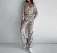 Dvojdielny set pre ženy, jar 2023, módna jednodielna súprava s dlhým rukávom, kapucňou a ležérnymi nohavicami s vysokým pásom a vreckami