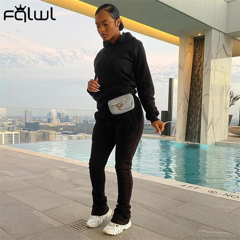 FQLWL tavaszi női 2 kétrészes készletek ruhák tréningruha, női, hosszú ujjú felső nadrág öltöny, rózsaszín, hozzáillő szettek 2021