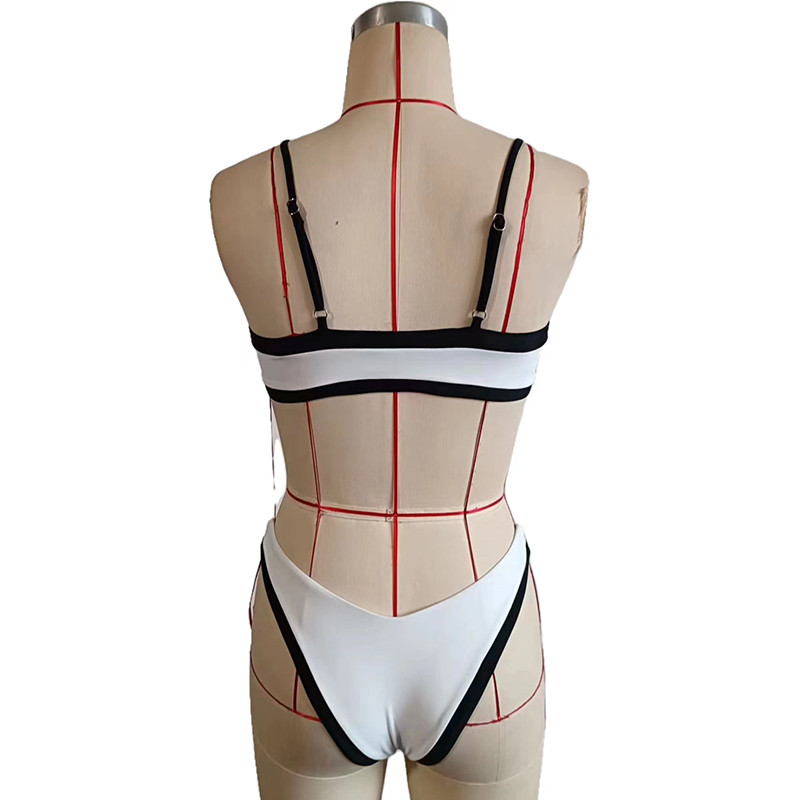 BEACHCICI Ženski seksi bikini, dvodijelni kupaći kostim s otisnutim čipkama i trokutastim leđima bez leđa, niskog struka 2023. Ženska odjeća za plažu