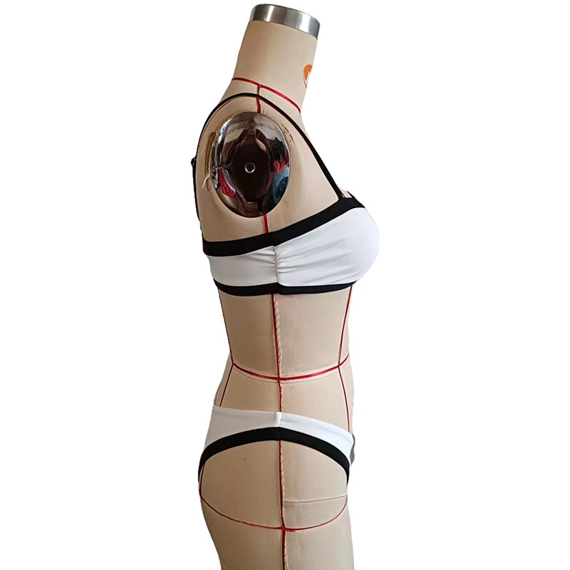 BEACHCICI Ženski seksi bikini, dvodijelni kupaći kostim s otisnutim čipkama i trokutastim leđima bez leđa, niskog struka 2023. Ženska odjeća za plažu