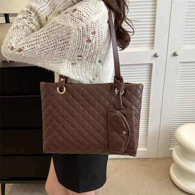 2 ks Dámska prešívaná kabelka cez rameno z PU kože, crossbody taška, vintage kabelka