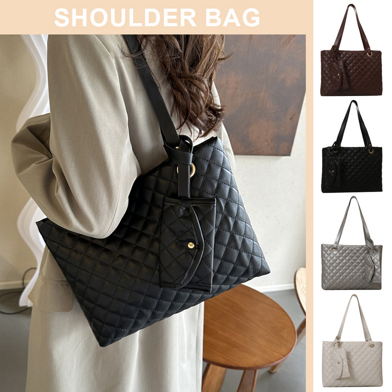 2 ks Dámska prešívaná kabelka cez rameno z PU kože, crossbody taška, vintage kabelka