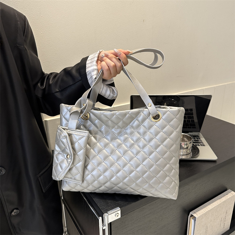 2 ks Dámska prešívaná kabelka cez rameno z PU kože, crossbody taška, vintage kabelka