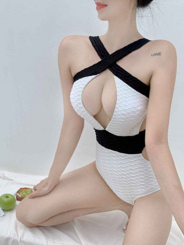 Καλοκαιρινό Νέο Hot Spring beachwear Ολόσωμο μαγιό Lady Temperament Hollow Out Σέξι ολόσωμο μπικίνι μαγιό Conservative