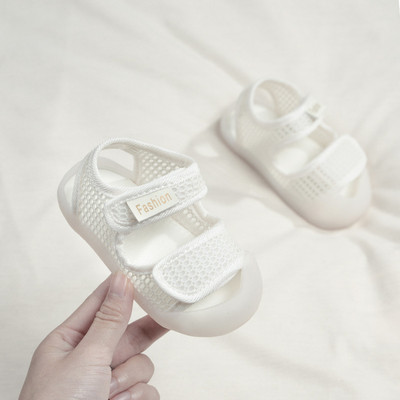 Suvised beebisandaalid Tüdrukutele Poistele Hingavad ühevärvilised Pehme tallaga Libisemisvastased Lastejalatsid Mood Väikelaste Laste Tossud