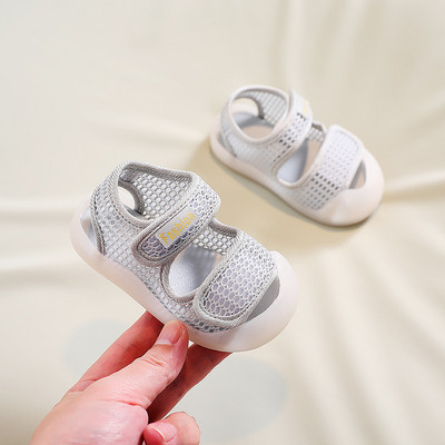 Suvised beebisandaalid Tüdrukutele Poistele Hingavad ühevärvilised Pehme tallaga Libisemisvastased Lastejalatsid Mood Väikelaste Laste Tossud