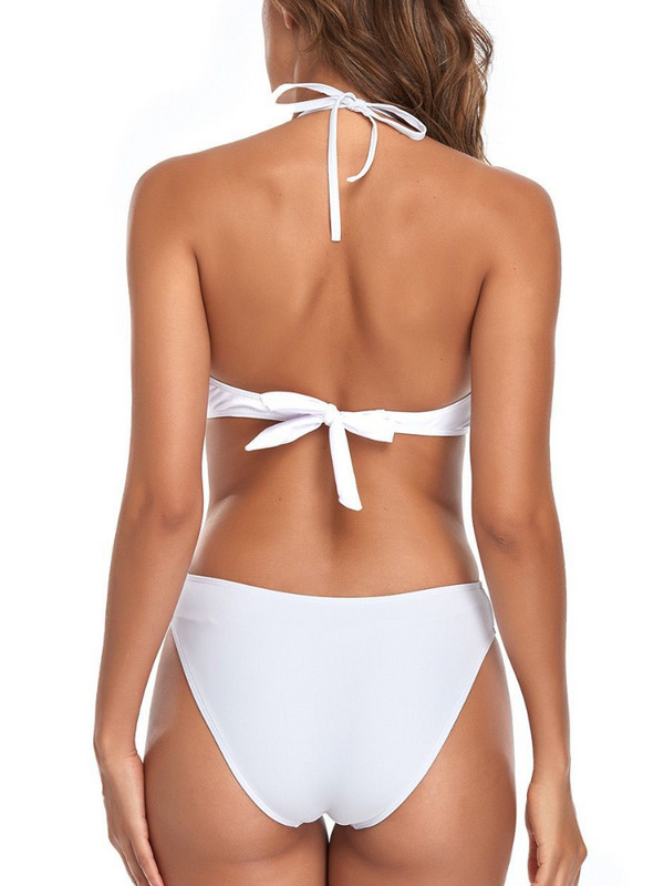 Καλοκαιρινό Νέο Γυναικείο Ολόσωμο Μπικίνι Μόδα Φούντα Μονόχρωμο Μονόχρωμο Ολόσωμο Μαγιό Πισίνας Hot Spring Beach Simple Style