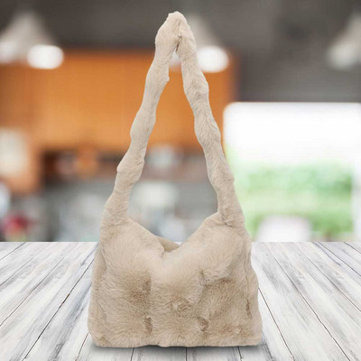 Γυναικεία βελούδινη τσάντα ώμου Μόδα γούνινη τσάντα χεριού Casual Fuzzy τσάντα τσάντα Ευέλικτη χειμερινή τσάντα μετακίνησης