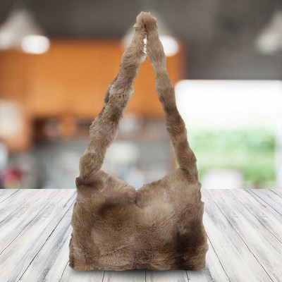 Γυναικεία βελούδινη τσάντα ώμου Μόδα γούνινη τσάντα χεριού Casual Fuzzy τσάντα τσάντα Ευέλικτη χειμερινή τσάντα μετακίνησης