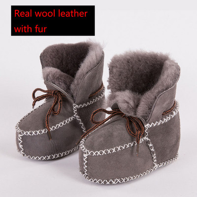 πρώτο παπούτσι walker χειμερινές μπότες μωρού Γνήσιο δέρμα μαλλί γούνα για νήπια κοριτσάκια μαλακά παπούτσια μοκασίνια βελούδινα μποτάκια για μωρά από δέρμα προβάτου