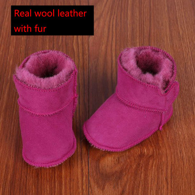 πρώτο παπούτσι walker χειμερινές μπότες μωρού Γνήσιο δέρμα μαλλί γούνα για νήπια κοριτσάκια μαλακά παπούτσια μοκασίνια βελούδινα μποτάκια για μωρά από δέρμα προβάτου
