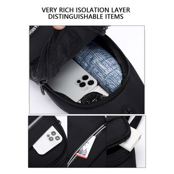 Ανδρικές τσάντες ταξιδιού USB Τσάντα στήθους Designer Messenger Τσάντες χιαστί Αδιάβροχη τσάντα ώμου Διαγώνιο πακέτο Sports Back Pack