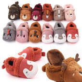 Χειμωνιάτικα ζεστά παιδικά παπούτσια κινουμένων σχεδίων Βρεφικές παντόφλες παιδικής μαλακής σόλας Παπούτσια κούνιας για αγόρι πλεκτά παπούτσια για αγόρια Αντιολισθητική παντόφλα Prewalker μωρού