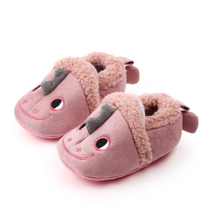 Χειμωνιάτικα ζεστά παιδικά παπούτσια κινουμένων σχεδίων Βρεφικές παντόφλες παιδικής μαλακής σόλας Παπούτσια κούνιας για αγόρι πλεκτά παπούτσια για αγόρια Αντιολισθητική παντόφλα Prewalker μωρού