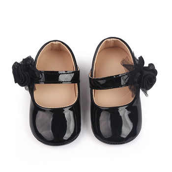 Βρεφικά παπούτσια casual Βρεφικά παπούτσια για νήπια Floral αντιολισθητική ελαστική μαλακή σόλα επίπεδη PU First Walker Νεογέννητο Φιόγκο Διακόσμηση Mary Janes
