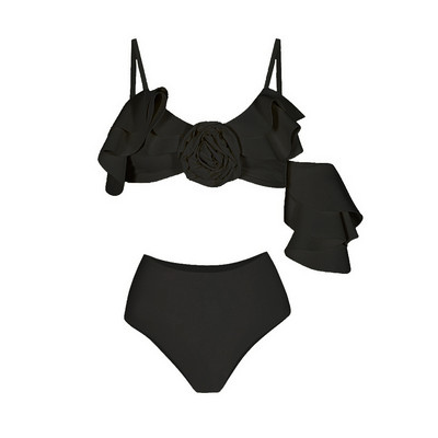 2023 3D bikini set s cvijetom Seksi kupaći kostim dugih rukava Ženski Push Up kupaći kostim Visokog struka Odjeća za plažu Cvjetni vintage bodi za kupanje