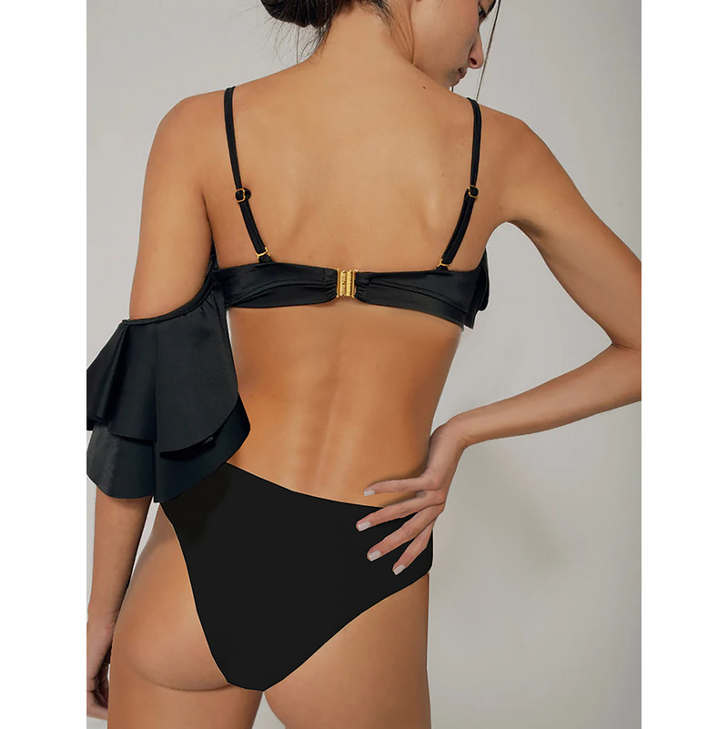 2023 3D bikini set s cvijetom Seksi kupaći kostim dugih rukava Ženski Push Up kupaći kostim Visokog struka Odjeća za plažu Cvjetni vintage bodi za kupanje