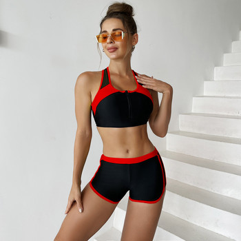 2023 Sexy Women Tankini ψηλόμεσο γυναικείο μαγιό Push Up Bikini Solid Swimwear Υψηλής ποιότητας beachwear Summer Style Bathing
