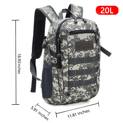 Rucsac tactic în aer liber Rucsacuri militare bărbați 15L 20L Rucsacuri de călătorie sport impermeabile Mochila de camping Pescuit Genți de vânătoare
