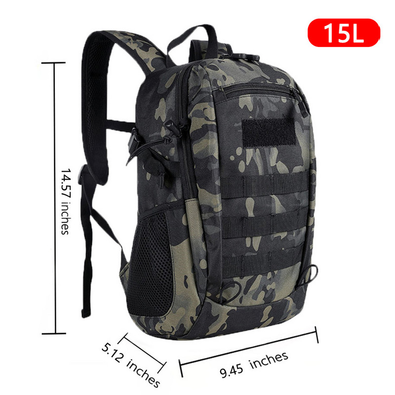 Rucsac tactic în aer liber Rucsacuri militare bărbați 15L 20L Rucsacuri de călătorie sport impermeabile Mochila de camping Pescuit Genți de vânătoare