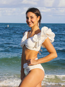 2023. aasta uus kõrge vöökohaga volangidega seksikas bikiinikomplekt, naiste kaheosaline ujumisriided, rannariided V-kaelusega ujumiskostüümi bikiinid