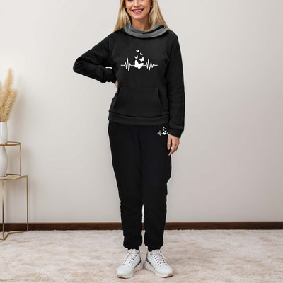 Kompleti sportske trenirke Ženska 2-dijelna odjeća Dugi rukavi Duge hlače Trenirke Sportske trenirke Puloveri Odjevne hlače