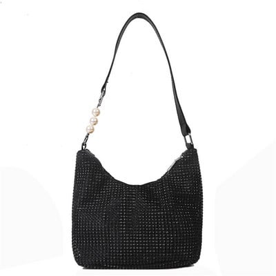 1 tk Elegantsed naiste kividest õhtused käekotid Moodsad läikivad õhtusöögipeod Pulmakotid Naiste õlakott kaenlaalused