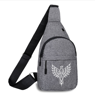 Nova torba za prsa s printom lubanje Torba preko ramena Torba za vanjske sportove preko ramena Dnevna torba oko struka Platnene torbe za piknik Unisex