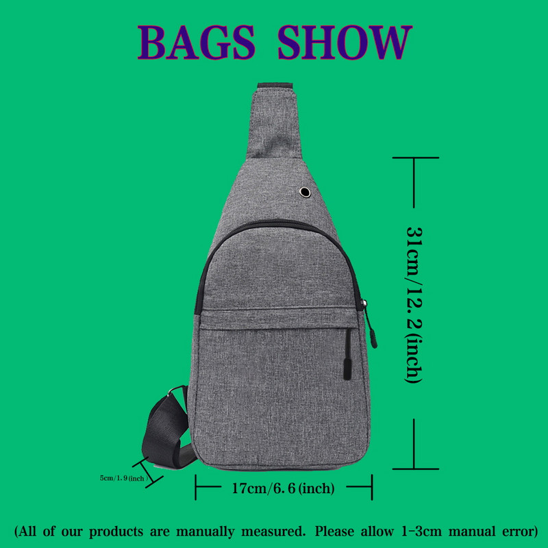 Nova torba za prsa s printom lubanje Torba preko ramena Torba za vanjske sportove preko ramena Dnevna torba oko struka Platnene torbe za piknik Unisex