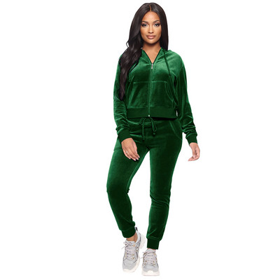 Nova ženska trenirka Baršunasti dvodijelni set Waman Hoodies Trenirka Trenerke Joggers Sportske hlače Odijela Femme Outfits Trenirke