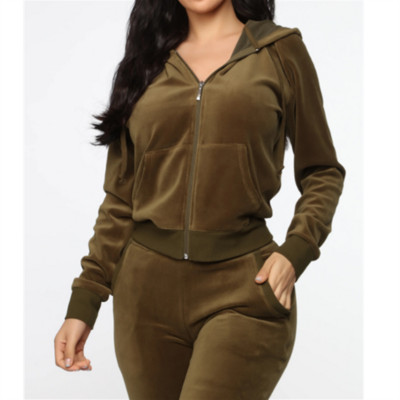 Nova ženska trenirka Baršunasti dvodijelni set Waman Hoodies Trenirka Trenerke Joggers Sportske hlače Odijela Femme Outfits Trenirke