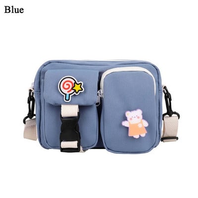 Ženske modne platnene torbe preko ramena Ženske slatke male torbe na rame Messenger torbica Studentske torbice s preklopom